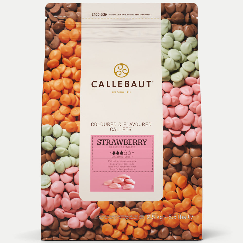 Callebaut | Melting Chocolate | Strawberry Socola Trắng Hạt