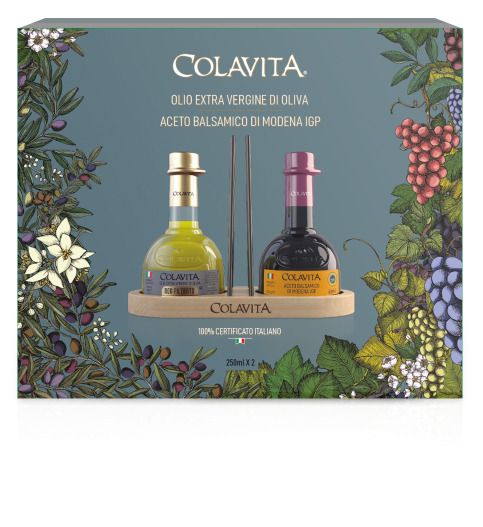 Bộ Gia Vị Dầu Giấm Colavita Olive Oil And Balsamic Cruet Set