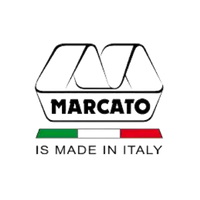 Logo đơn giản với từ 'MARCATO' có sọc cờ Ý và văn bản 'ĐƯỢC SẢN XUẤT TẠI ITALIA' bên dưới.