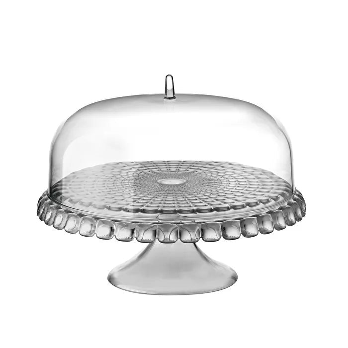 High Glass Cake Stand & Dome 38cm At Drinkstuff