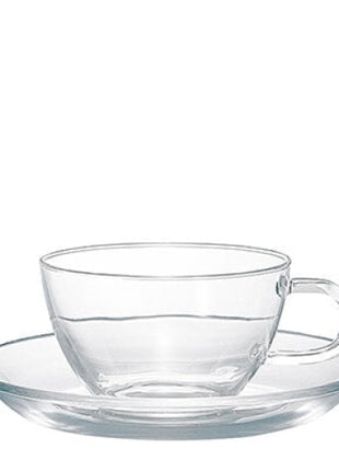 Hario | Coffee & Tea Cups Bộ Tách Trà Và Đĩa Lót Thủy Tinh