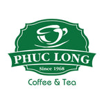 Logo màu xanh và trắng cho Phuc Long Coffee & Tea thành lập vào năm 1968.